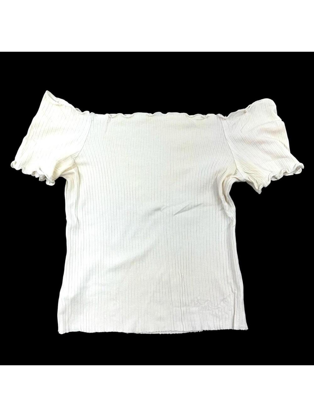 Apple Off the Shoulder Ribbed Top - Picture 3 of 7